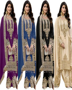 El mejor 2024 HEAVY FUAX GEORGETTE Salwar Kameez para adultos Traje indio pakistaní para mujeres y Damas de Surat al mejor precio - Product Image 1