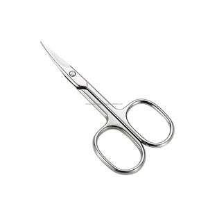Tijeras para Uñas de Alta Calidad con Logotipo Personalizado, Marca Privada, Venta al por Mayor, Tijeras para Cutículas Curvas, Afiladas, de Acero Inoxidable con Acabado Espejo - Product Image 1