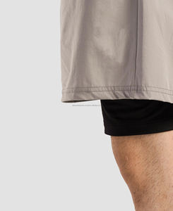 Pantalones Cortos de Verano para Hombre, de Alta Calidad, Estilo Urbano, Tejido Satinado de Algodón/Spandex, Bordados, de Secado Rápido y Resistentes al Viento - Product Image 4
