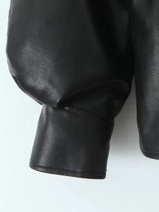 แจ็กเก็ตหนังแท้สำหรับผู้หญิงเสื้อแจ็คเก็ตหนังแท้กันลมปรับแต่งได้เสื้อแจ็คเก็ตหนังแท้แบบพรีเมี่ยม - Product Image 2