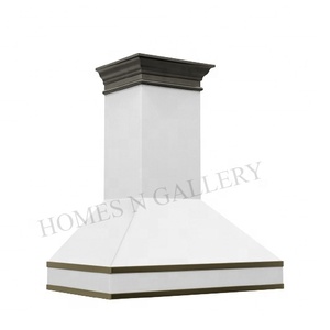 Custom Designed Stainless Steel Grey <b>Range</b> <b>Hood</b> Shell Elegant Towel Bar Kitchen canopy for fire unique handmade in India China - Product Image 3