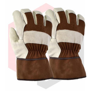 Guantes de trabajo industriales antiquímicos de piel de vaca genuina-Resistente al desgarro Transpirable Longitud personalizable Calidad Premium - Product Image 6