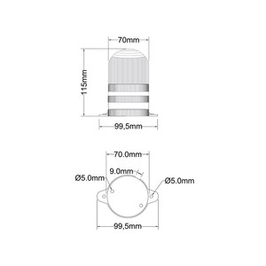 SMD Multi <b>LED</b> Strobe Warning Lamp 24V Retrofit Grille <b>Light</b> New Condition Flashing Function IP54 Protection Base Mount - Product Image 2