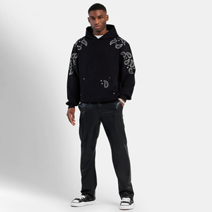 เสื้อฮู้ดสวมหัวผ้าฝ้ายผสมสำหรับผู้ชายเสื้อฮู้ดสวมหัวพิมพ์โลโก้ตามสั่งพิมพ์ลายหน้าจอสำหรับฤดูหนาว - Product Image 1