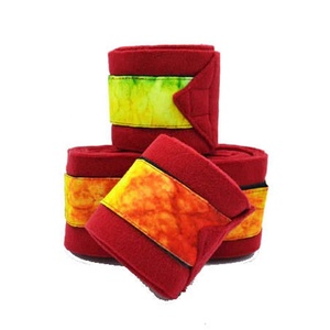 Ensemble de tapis de selle en coton tie-dye arc-en-ciel Tough Tack, protège-pattes, protège-encoches, moustiquaire pour chevaux, étriers en aluminium pour l'équitation - Product Image 5