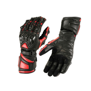 Gants de course de moto maille mélange de cuir conception légère et respirante fermeture à cordon finition élégante route confortable - Product Image 5