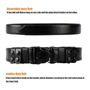 Cinturón Táctico de Alta Calidad 2026, Cuero Vacuno Puro, Diseño Personalizado con Logotipo, Hebilla Ajustable, Cinturón de Trabajo - Product Image 3