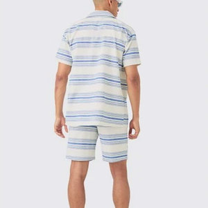 Ensemble short et t-shirt en nylon respirant pour homme, grande taille, longueur genou, manches courtes, collection été, vente en gros OEM - Product Image 2