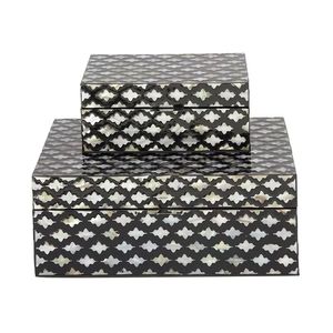 Caja de Joyería con Incrustaciones de Turquesa Ecológica, Diseño Único, Incrustaciones de Hueso, Diseño Artesanal Indio, Especial de Navidad - Product Image 6