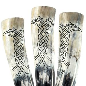 Cuerno para beber tallado natural hecho a mano personalizado respetuoso con el medio ambiente estilo vikingo Buffalo Animal Tankard logotipo personalizado - Product Image 1