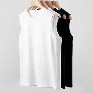 Camisetas sin mangas de alta calidad para hombre, sin mangas, entrenamiento de gimnasio, entrenamiento atlético, 100% algodón, ligero y transpirable en negro, gris y blanco - Product Image 6