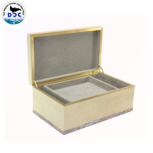 Caja de Joyería de Shagreen de Alta Calidad DPC con Interior Personalizado en Gris Calico, Modelo 0006, Hecho en Vietnam - Product Image 3