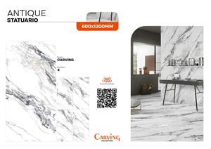 Azulejos de venas talladas de porcelana esmaltada de aspecto Premium 60x120 cm acabado de tallado de estatuario antiguo azulejo de 600x1200mm de alta calidad - Product Image 2