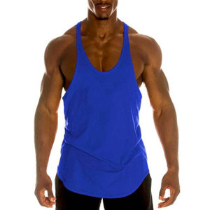 <b>Men's</b> <b>Gym</b> Sportswear Workout Singlets Muscle Sleeveless Stringer <b>Vest</b> for Fitness Bodybuilding Embroidered Stringer Clothing - Product Image 4