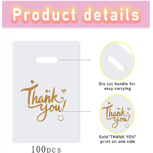 Luxury Custom Design Die Cut Plastic Shopping <b>Bags</b> Eco-Friendly Wholesale for <b>Clothing</b> Packing & Garment Packaging Logo Added - Product Image 3