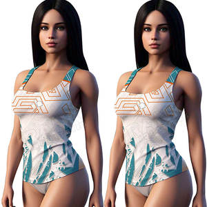 Camiseta sin mangas para mujer con logo personalizado en la parte delantera, tejido de punto, poliéster/algodón, alta calidad, superventas, mejor precio - Product Image 4