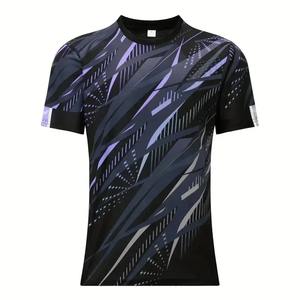 T-shirt de sport tricoté surdimensionné pour hommes Summer Comfort Fashion 3D Printed Breathable Eco-Friendly 100% Polyester Short Sleeve - Product Image 1