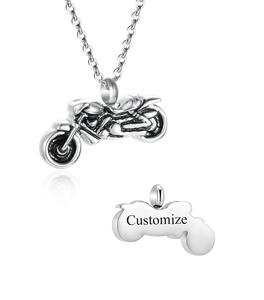 Personalizar motocicleta cremación colgante para cenizas Memorial collar de acero inoxidable cenizas urna recuerdo para mujeres tamaño personalizado urna - Product Image 1