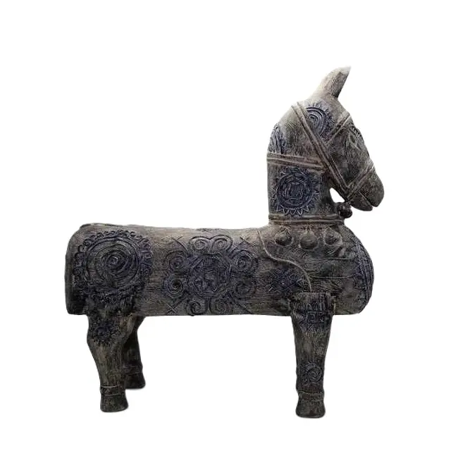 Muster verfügbar hölzernes Pferdebekleidung Brokade handgezeichnetes Wachsstoff graue Farbe akzeptieren individuelles Logo Made in Vietnam