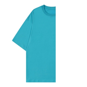 Camiseta Casual para Hombre de Talla Grande con Logotipo Bordado Personalizable de Alta Calidad, Color Azul Cielo, 220 g/m², 100 % Algodón Orgánico Transpirable - Product Image 2