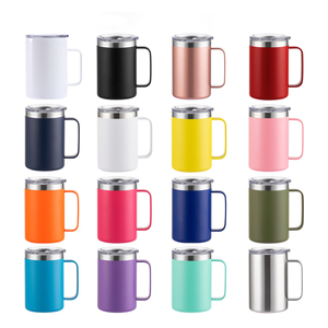Gobelet à café personnalisé avec logo, <span class=keywords><strong>double</strong></span> paroi en acier inoxydable, thermos, gobelet de voyage, gobelet à café, gobelet isotherme avec poignée - Product Image 3