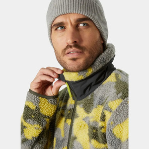 Veste polaire réversible en laine oversize imprimée Sherpa duveteuse pour hommes hiver 100% personnalisée OEM - Product Image 4