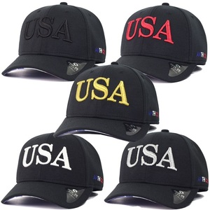 Date Outdoor Hip Hop Apparel Stock Respirant Coton Polyester Running Cap Chapeau avec 3D Réfléchissant Drapeau Américain Passepoil Sports - Product Image 5