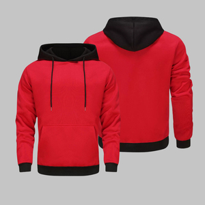 Nouveauté, style actuel, sweat-shirts en molleton de coton à couleur unie, lavage à la pierre, personnalisable - Product Image 1