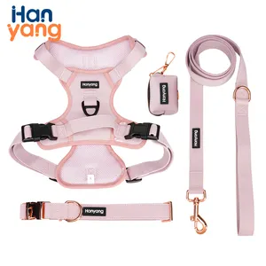 Hanyang Haustier Lieferant OEM solide Farbe wasserdicht Hundegurt einstellbar Anti-Schmutz-Spezialmaterial Haustier-Gurt-Set - Product Image 1