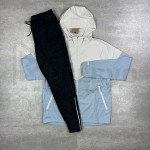 Conjunto Deportivo Cortavientos de Nailon para Hombre y Mujer, Chaqueta Deportiva Ligera con Cremallera y Pantalones Cortavientos, 2 Piezas - Product Image 3