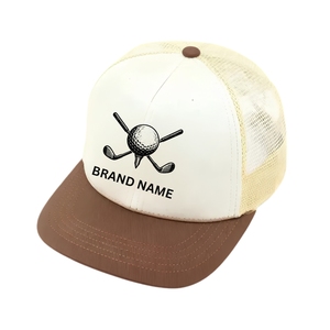 2-Tone Waterproof Performance Golf Hat <b>For</b> <b>Men</b> 5-Panel Breathable Trucker <b>Cap</b> With Custom Logo Adjustable Closure Fast Delivery - Product Image 3