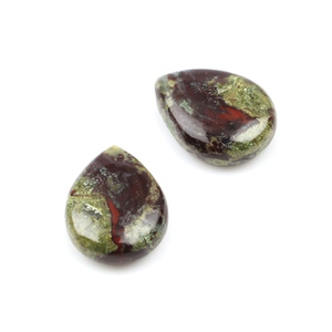 Nouveauté : pierres précieuses en quartz lisses de forme poire en jaspe dragon naturel poli de 12x16 mm pour la fabrication de bijoux, briolette de paume - Product Image 2