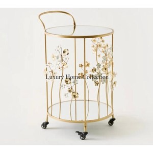 Carrito de servicio elegante de color dorado para restaurante y Hotel, carrito de uso y otros suministros de accesorios para muebles al precio más bajo - Product Image 1
