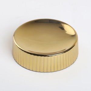 Porte-savon en acier inoxydable plaqué or brillant à bande ronde polie porte-savon 6X6X2 pouces articles de salle de bain - Product Image 1