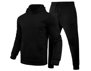 Ropa deportiva con logotipo personalizado de alta calidad, chándales de entrenamiento de lana para gimnasio y Fitness, conjunto de dos piezas para hombre, chándal, traje para correr para hombre - Product Image 4