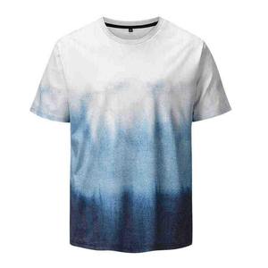 Meilleures ventes d'ensembles d'été pour hommes, vêtements décontractés sur mesure, 100% coton, cravate et t-shirt à col rond à séchage rapide, ensembles DIY - Product Image 2
