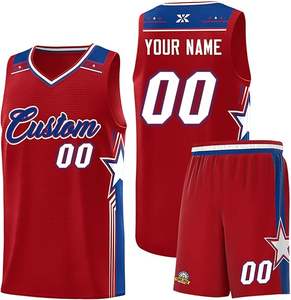 Custom Basketball Uniform Personalized Printed Team <b>and</b> Number Basketball <b>Top</b> Set <b>and</b> Shorts for Men/Youth Sports Industry - Product Image 3