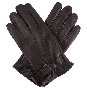 Gants d'équitation d'hiver pour hommes Gants longs en cuir noir Néoprène Cuir de vachette Doublure en cuir de mouton Couture forte Conduite - Product Image 2