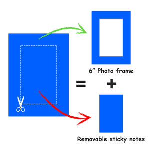 Cadre <span class=keywords><strong>photo</strong></span> amovible, notes autocollantes, support de notes <span class=keywords><strong>mural</strong></span> réutilisable, impression personnalisée pour la maison, le bureau, l'école - Product Image 5