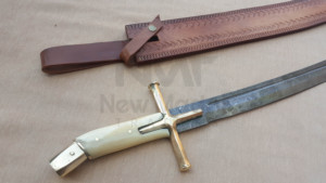 MANGO DE HUESO HECHO A MANO DE DAMASCO ESPADA TATARIA UCRANIA - Product Image 3