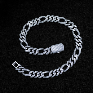 Hip Hop oro blanco 10K 14K cadena de eslabones infinito cubano VVS laboratorio cultivado diamantes certificado collar helado - Product Image 2
