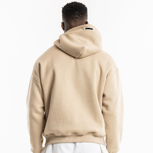 Sweat-shirt à capuche pour homme personnalisable 100% coton Pull d'hiver à capuche Thermique en polaire uni avec logo brodé - Product Image 6