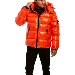 Chaqueta acolchada personalizada para hombre 2024, alta calidad, peso ligero, cálida, de gran tamaño, con capucha desmontable y función a prueba de viento - Product Image 2