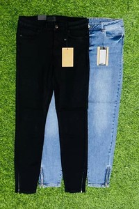 Offre Spéciale femmes de haute qualité Denim Jeans pantalon respirant maigre tenue décontracté grande taille taille moyenne lavé techniques en gros - Product Image 2