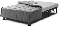 EVERGREENWEB Canapé-lit extensible 2 places avec matelas 140x190 cm, oreillers fabriqués en Italie, housse amovible et lavable, pour salon et salle de sport