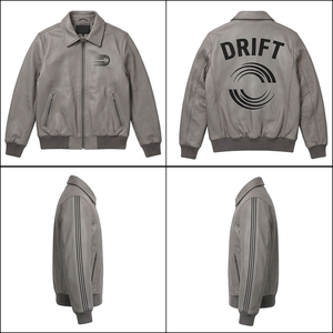 Chaqueta de Carreras de Lujo para Hombre, Edición Bomber, de Piel de Vaca y Lona Premium, con Franjas Laterales, Bordado Personalizado OEM, Resistente al Viento - Product Image 6