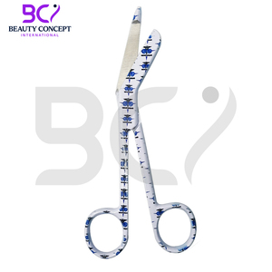 กรรไกรตัดผ้าพันแผล5.5นิ้วเครื่องมือจัดการแผลสีขาวน้ำเงิน - Product Image 3