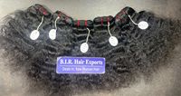 Extensions de cheveux bouclés Remy d'Inde du Sud de 28-30 pouces, cheveux bruts de longueur courte, type tissage de perruque, sans traitement chimique