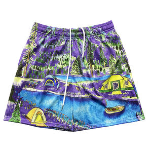 High Quality Custom Heavy 5 Inch Inseam 6 Inseam Mens Basketball Polyester Printed Sublimation Double Layer Custom <b>Mesh</b> <b>Shorts</b> - Product Image 3