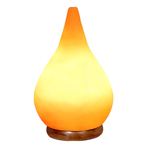 Lámpara de Sal Rosa del Himalaya en Forma de Lágrima, Cristal de Roca Natural, Base de Madera, Decoración de Mesa Hecha a Mano, Venta al por Mayor - Product Image 6